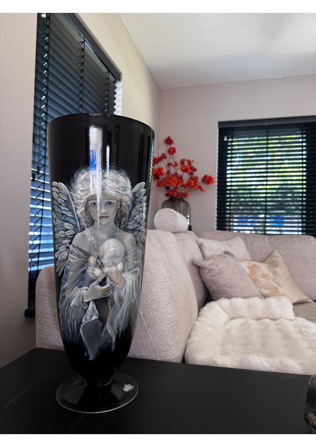 Art - Handbeschilderde Vaas<br><em>privécollectie</em> - Afbeelding 3